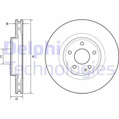 DELPHI BG4659C Fren Dıskı (Cıftlı Paket)   Boyalı Delıklı Ã–n A220 A250 B200 B220 B250 Cla200 Cla220 Cla250 A2464212612