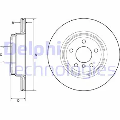 DELPHI BG4665C Fren Dıskı (Cıftlı Paket)   Boyalı Delıklı Arka 320 325 330 335 340 43010/2011 > 34216864899