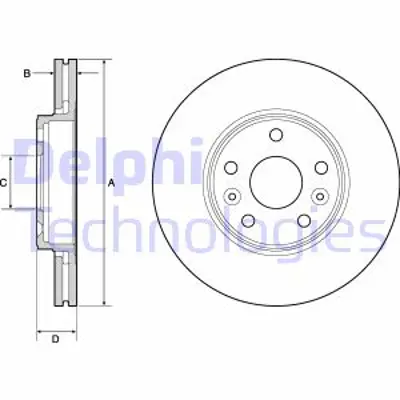 DELPHI BG4667C Fren Dıskı (Cıftlı Paket)   Boyalı Delıklı Ã–n Megane09/2005 > 10/2008 8660001254