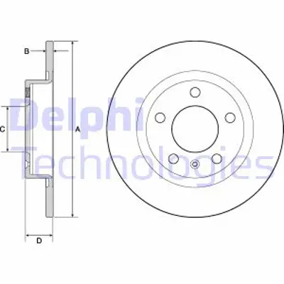 DELPHI BG4675 Fren Dıskı (Cıftlı Paket) Delıksız Arka Corsa Corsa Van09/2006 > 93190227