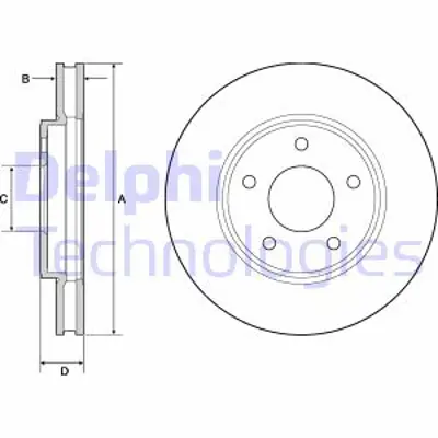 DELPHI BG4678C Fren Dıskı (Cıftlı Paket)   Boyalı Delıklı Ã–n Leaf11/2010 > 40206CY00A