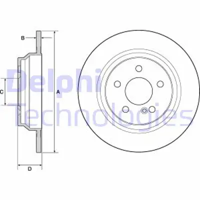 DELPHI BG4686C Fren Dıskı (Cıftlı Paket)   Boyalı Delıksız Arka Sl35003/2003 > 01/2012 2304230712