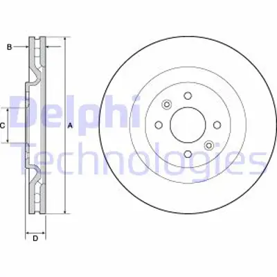 DELPHI BG4689C Fren Dıskı (Cıftlı Paket)   Boyalı Delıklı Ã–n // Ds // Ds3 // Ds3 // 20801/2010 > 4249L6