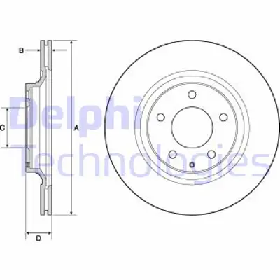 DELPHI BG4693C Fren Dıskı (Cıftlı Paket)   Boyalı Delıklı Arka Mazda Rx805/2008 > F15226251A