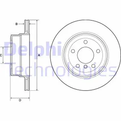 DELPHI BG4695C Fren Dıskı (Cıftlı Paket)   Boyalı Delıklı Arka 52501/2007 > 34216864053