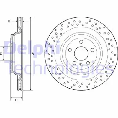 DELPHI BG4699C Fren Dıskı (Cıftlı Paket)   Boyalı Delıklı Arka Gl350 Gl450 Gl500 Ml250 Ml35009/2011 > A1664230312