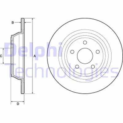 DELPHI BG4703C Arka Dısk Ayna Yenı Kasa Mondeo V 14> DG9C2A315BE