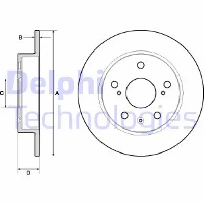 DELPHI BG4709C Fren Dıskı (Cıftlı Paket)   Boyalı Delıksız Arka Suzukı Swıft Sx4 S Cross Vıtara10/2010 > 5561172L00