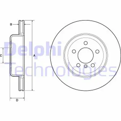 DELPHI BG4752C Fren Dıskı (Cıftlı Paket)   Boyalı Delıklı Arka 316 318 320 325 328 330 335 340 420 425 4 34206894382