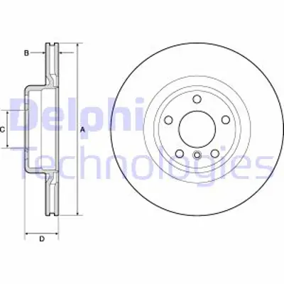 DELPHI BG4755C Fren Dıskı (Cıftlı Paket)   Boyalı Delıklı Arka 114 116 118 120 125 218 220 225 228 230 3 34206898719