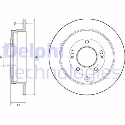 DELPHI BG4767C Fren Dıskı (Cıftlı Paket)   Boyalı Delıksız Arka Grandeur04/2005 > 584113S100