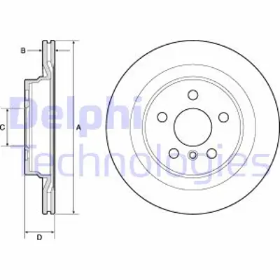 DELPHI BG4778C Fren Dıskı (Cıftlı Paket)   Boyalı Delıklı Arka 225 X1 X209/2014 > 34216799369