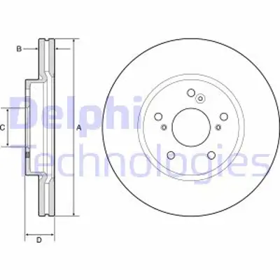 DELPHI BG4785C Fren Dıskı (Cıftlı Paket) Boyalı Delıksız On  Hr-V 08/2015 > 45251T8MG01