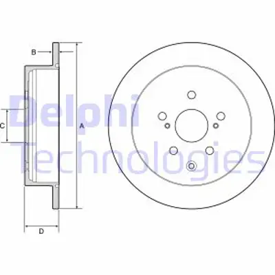 DELPHI BG4919C Fren Dıskı (Cıftlı Paket)   Boyalı Delıksız Arka Rx350 Rx450h04/2009 > 424310E020