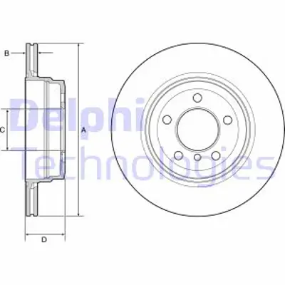 DELPHI BG4937C Fren Dıskı (Cıftlı Paket)   Boyalı Delıklı Arka 73003/2003 > 12/2009 34216864050