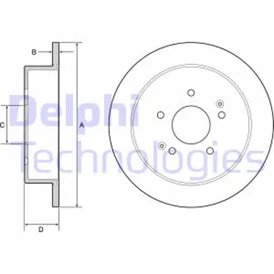 DELPHI BG4940C Fren Dıskı (Cıftlı Paket)   Boyalı Delıksız Arka Ssangyong Korando11/2010 > 4840135101