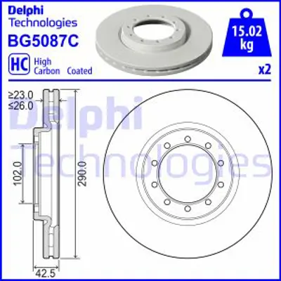 DELPHI BG5087C Fren Aynası On Mascot 5010260603