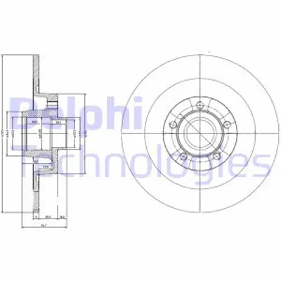 DELPHI BG9024RS Arka Fren Dısk Escape Iv 02>05 Vel Satıs 02>09 1.9 Dcı 2.0 16v 2.2 Dcı 3.0 Dcı Sensör Halkalı 8200244108