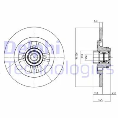 DELPHI BG9025RS Arka Fren Aynası Clıo Iı-Megan I-R19-1.8-2.0 16v (238x8x4dl) 7701207611