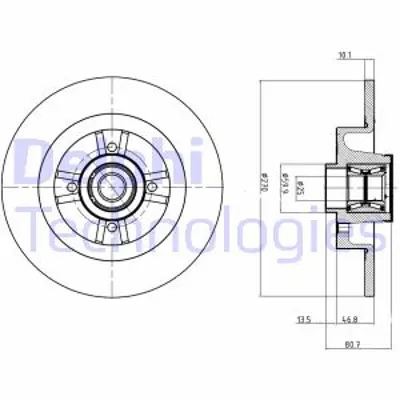 DELPHI BG9032RS Fren Aynası Arka 8671018107