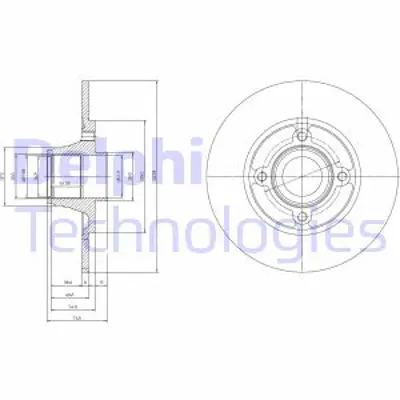 DELPHI BG9033RS Fren Dıskı (Teklı Paket) Delıksız Arka Clıo1990 > 09/2005 7700805006