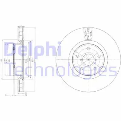 DELPHI BG9055 Fren Dıskı (Teklı Paket) Delıksız On Subaru Impreza Wrx-Stı 07/2004 > 26300FE070