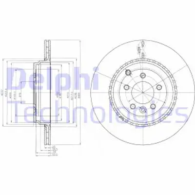 DELPHI BG9082C Arka Fren Dıskı Range Rover Sport 5.0 LR016192