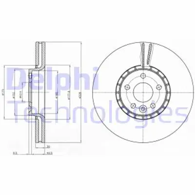 DELPHI BG9085 Fren Dıskı (Teklı Paket) Delıksız On  Xc60 05/2008 > 02/2017 31471034