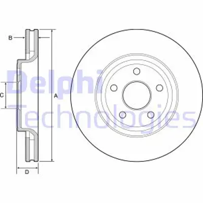 DELPHI BG9121C Fren Dıskı (Teklı Paket) Boyalı Delıksız On Jeep Grand Cherokee 11/2010 > 68240046AA