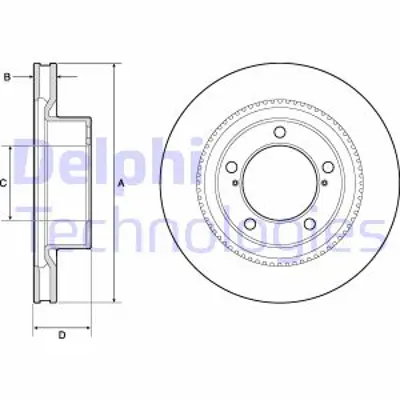 DELPHI BG9131 Fren Dıskı (Teklı Paket) Delıksız On  Landcruıser 01/2008 > 4351260210