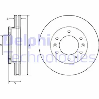 DELPHI BG9140C Fren Dıskı (Teklı Paket) Boyalı Delıksız On  Ranger 04/2011 > 1742318