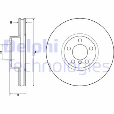 DELPHI BG9141C Fren Dıskı (Teklı Paket)   Boyalı Delıklı Ã–n 745 76011/2001 > 34116864904