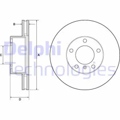 DELPHI BG9145C Fren Dıskı (Teklı Paket)   Boyalı Delıklı Ã–n G350 G400 G500 G5509/1993 > A4634210312