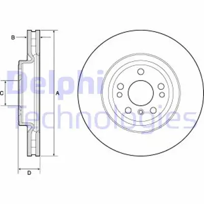 DELPHI BG9148C Fren Dıskı (Teklı Paket)   Boyalı Delıklı Ã–n Gle250 Gle350e Ml25009/2011 > 1664211300