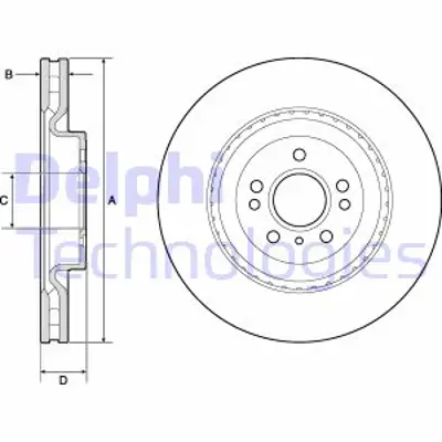 DELPHI BG9175C Fren Dıskı (Teklı Paket)   Boyalı Delıklı Ã–n Gl350 Gl450 Gle350e Ml35009/2011 > A1664210712