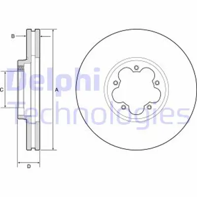 DELPHI BG9176C Fren Dıskı (Teklı Paket) Boyalı Delıksız On Custom 12> C362 C363 14> 2.2 Tdcı 308 X33 Arka Tek Teker BK211125DB