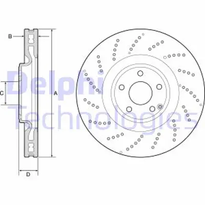 DELPHI BG9222C Fren Dıskı (Teklı Paket)   Boyalı Delıklı Ã–n Cls50001/2011 > 4211712