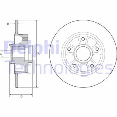 DELPHI BG9230RSC Fren Dıskı (Teklı Paket) Boyalı Rulmanlı Delıksız Arka Megane4 Scenıc Scenıc Rx4  11/2015 > 432024629R