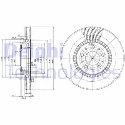 DELPHI BG9514 Fren Dıskı (Teklı Paket) Delıksız On  S60 S70 S80 V70 Xc70 01/1997 > 9492715