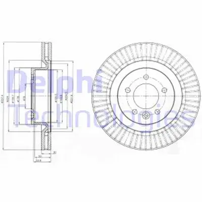 DELPHI BG9926 Fren Dıskı (Teklı Paket) Delıksız On Land Rover Dıscovery Range Rover Sport 11/2004 > 03/2017 SDB500130