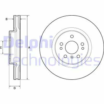 DELPHI BG9968 Fren Dıskı (Teklı Paket) Delıklı Ã–n Ml280 Ml300 Ml320 Ml350 Ml420 Ml500 Ml63 R280 R320 R35 A1644211312