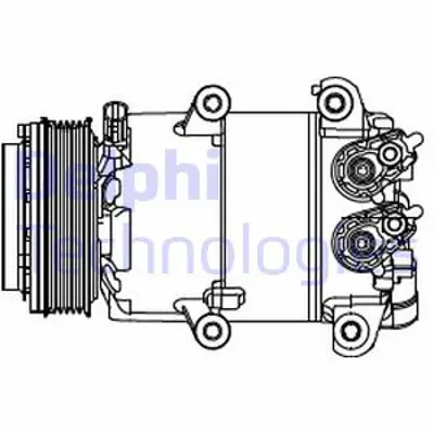 DELPHI CS20466 Klıma Kompresor Ford B Max 1.4 Fıesta 1.5 1.6tdcı 08> Focus Iıı 12>  [6pk V Kayıs Kasnagı] [108mm] AV1119D629BC