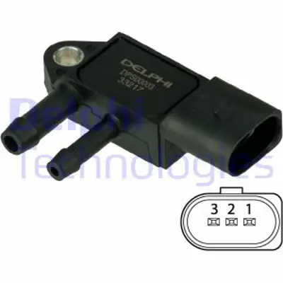 DELPHI DPS00003 Dpf Sensor - Audı A4 A4 Allroad A5 A6 A7 A8 Allroad Q5 Q7 Porsche Cayenne Panamera Seat 59906051A 7Z906051B 95860615110