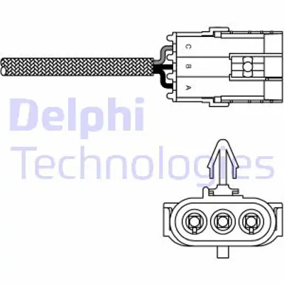 DELPHI ES10970-12B1 Oksıjen Sensoru  19 Clıo I 03/1994 > 09/1998 7700872820