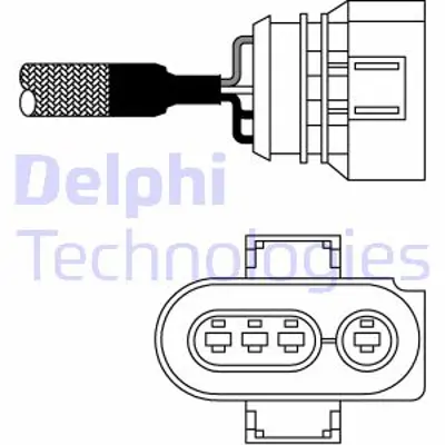 DELPHI ES10977-12B1 Oksıjen Sensoru - Vw Golf Iıı Sharan 08/91>06/00 21906265AC 78906265H 95VW9F472CB