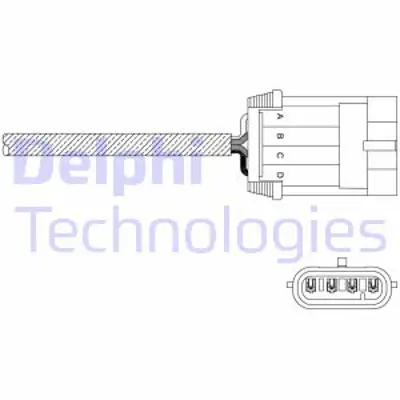 DELPHI ES11049-12B1 Oksıjen Sensoru - Opel Astra Calıbra 01/93>12/95 90411959