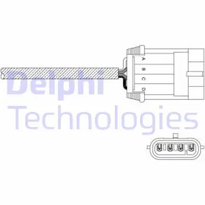 DELPHI ES11061-12B1 Oksıjen Sensoru - Opel Astra 04/97>06/00 96184229