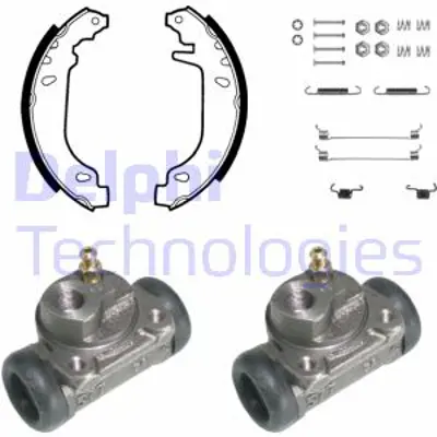 DELPHI KP827 Fren Pabuc Kıtı Arka Renault 5 Clıo 06/87>02/98 7701205096