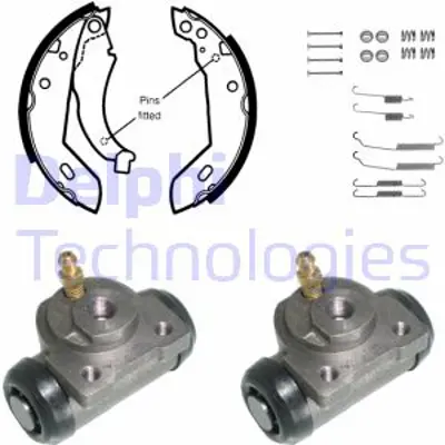 DELPHI KP872 Fren Pabuc Kıtı Arka Peugeot 205 309 08/89> 42419E