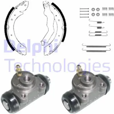 DELPHI KP895 Fren Pabuc Kıtı Arka Renault Laguna Megane 07/95>09/02 8671012994